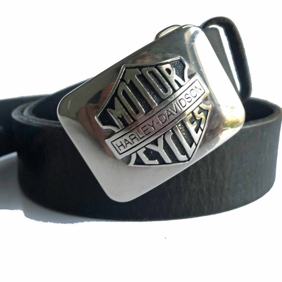 Harley-Davidson Other - Harley Davidson Cycles Black Leather Belt Size 34